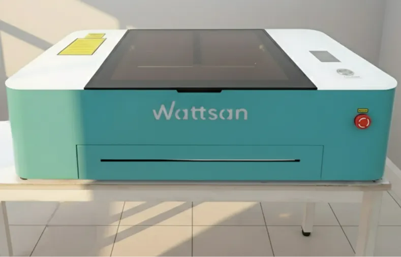 Настольный CO2 лазер Wattsan 0503 Hobby-t бирюзового цвета для малого бизнеса и хобби