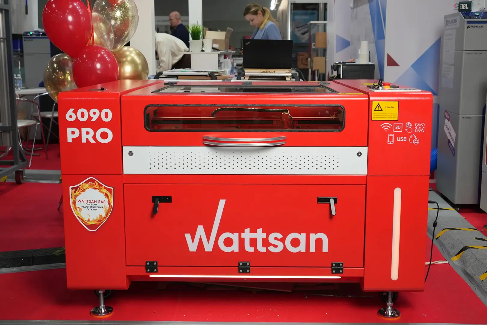 Лазерный CO2-станок Wattsan 6090 PRO с автофокусом и системой Wattsan SAS