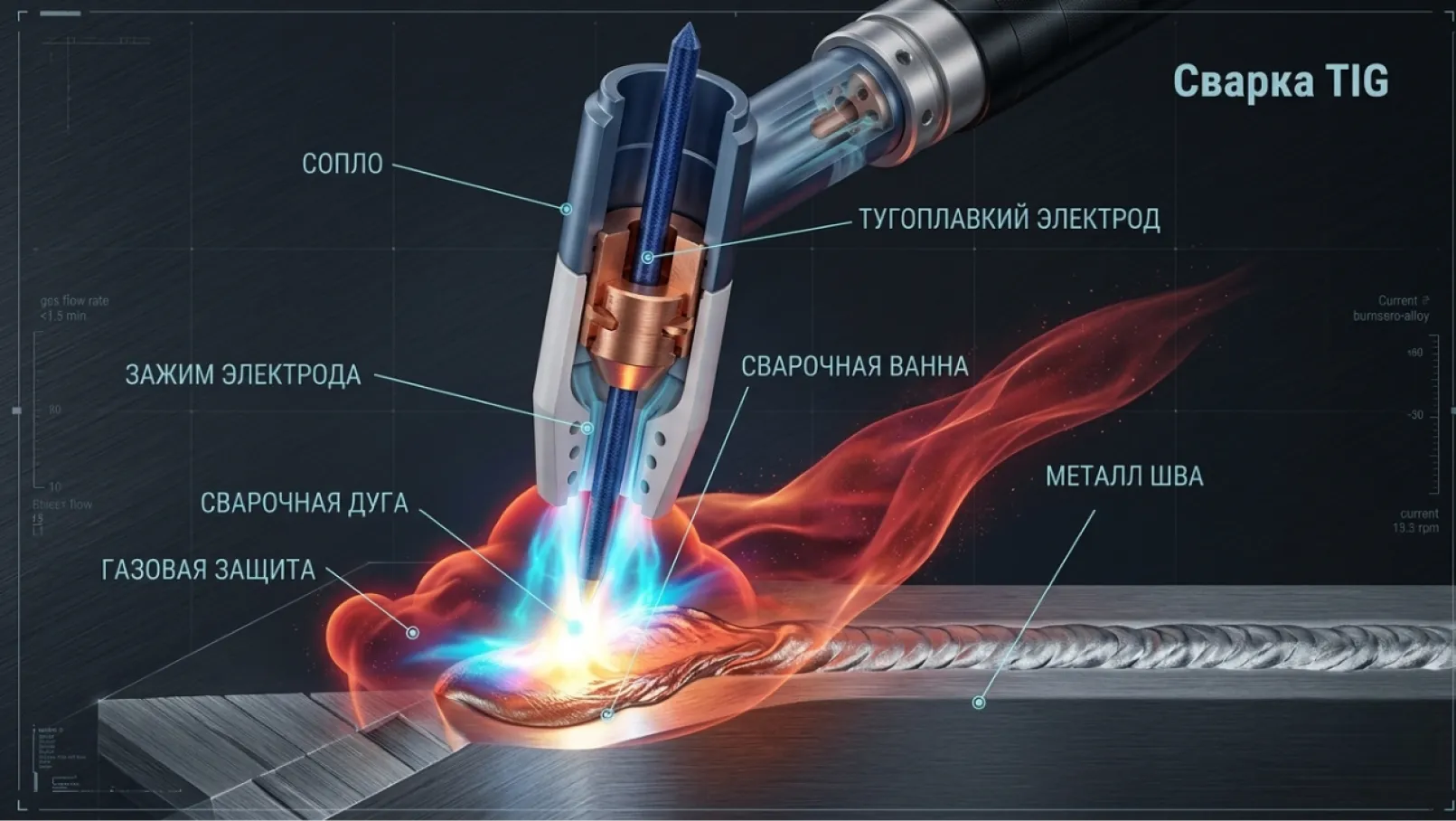 Принцип работы сварки TIG