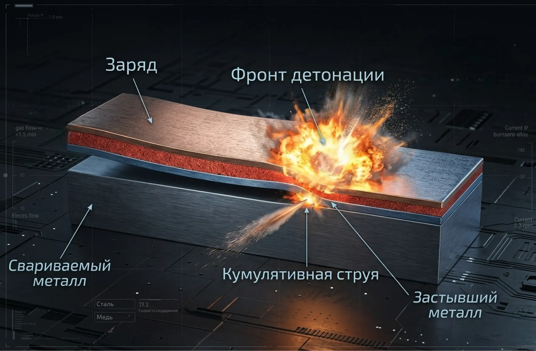 Принцип работы сварки взрывом