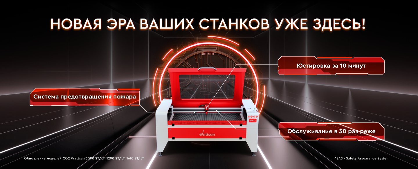 Обновление лазерных CO2 станков Wattsan 2025!