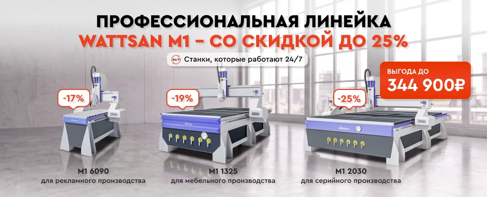 Хиты профессиональной линейки Wattsan M1 теперь со скидкой 25%!
