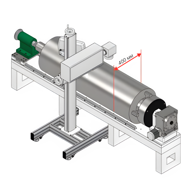 Маркирует  цилиндрические  изделия