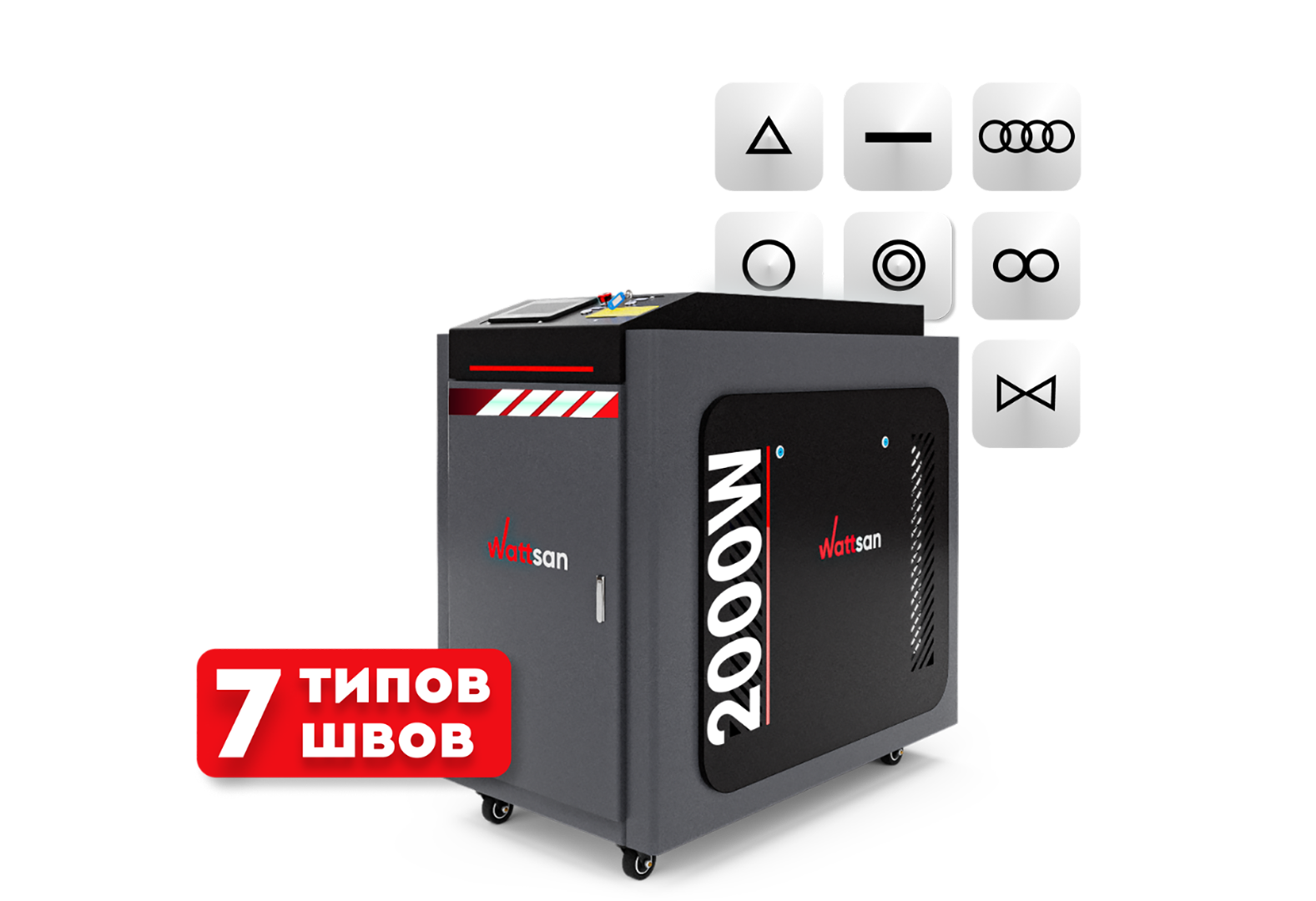 Ручная лазерная сварка 5 в 1 Wattsan G2 Pro 2000 Вт