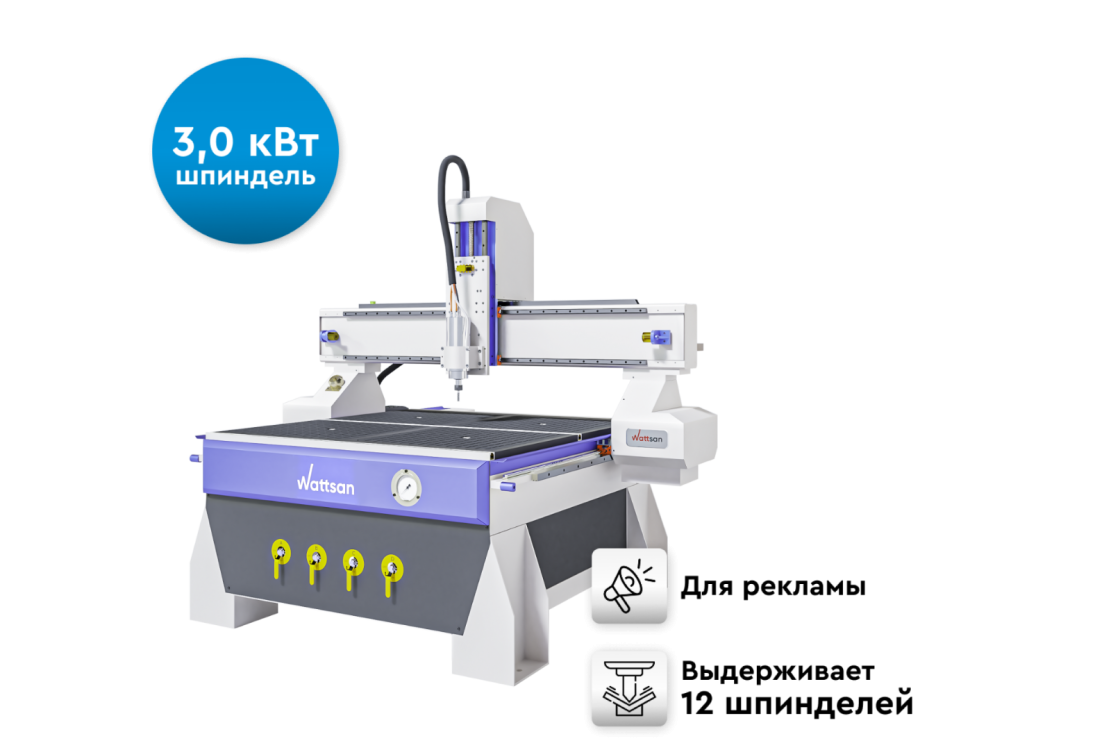 Превью 1 к 3D Фрезерный станок с ЧПУ WATTSAN M1 1313