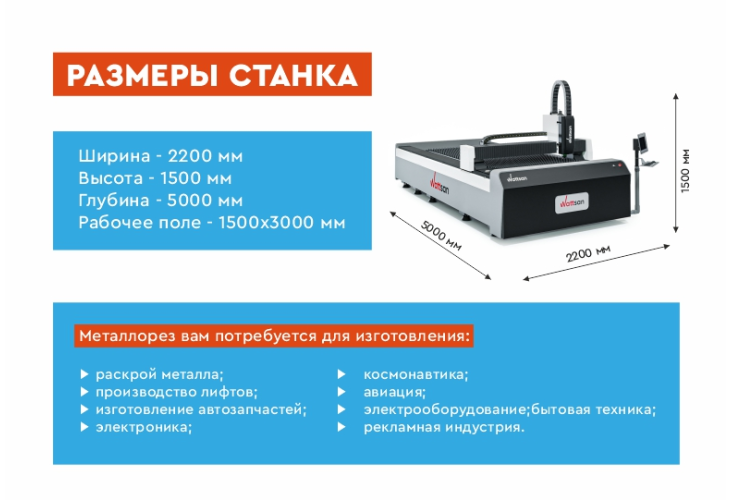 Превью 3 к Лазерный станок по металлу WATTSAN 1530S 7000 Вт IPG