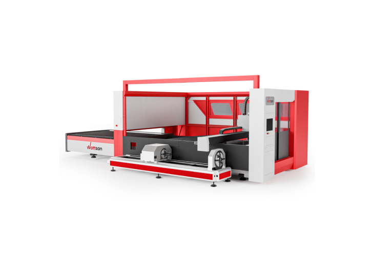 Превью 2 к Лазерный станок по металлу WATTSAN 1530S TABLECHANGE ROTATOTY CABINE 2000 Вт Maxphotonics