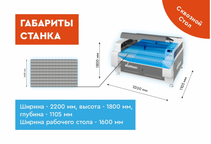 Превью 9 к Лазерный станок WATTSAN 1610 Duos conveyer 110 Вт Reci W4