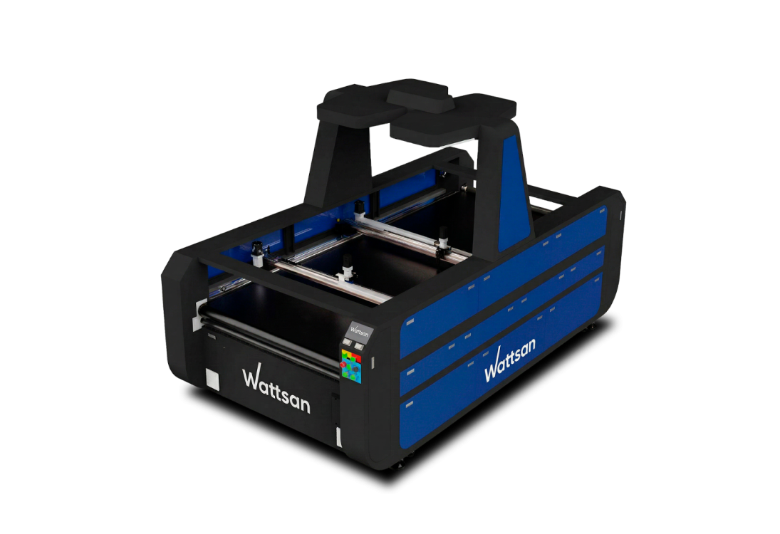 Превью 1 к Двухпортальный лазерный CO2 станок раскроечный станок для ткани Wattsan 1820 Cam Conveyor PRO Dual