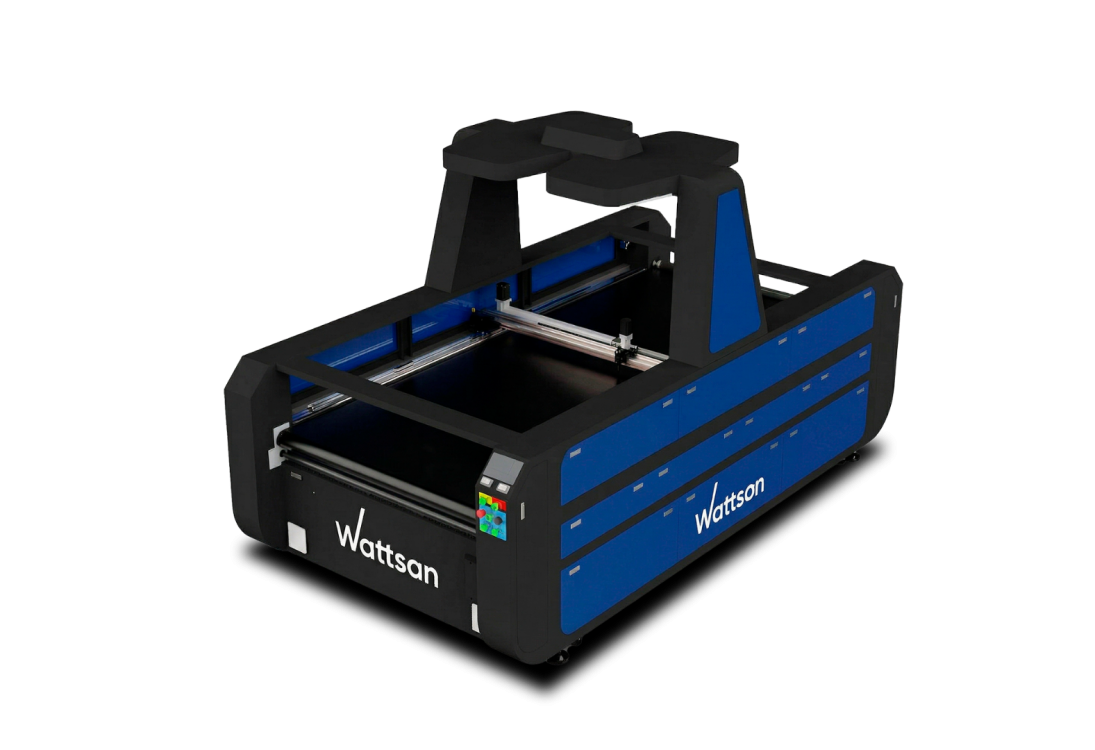 Превью 1 к Лазерный станок с камерой для раскроя ткани Wattsan 1820 Cam Conveyor PRO