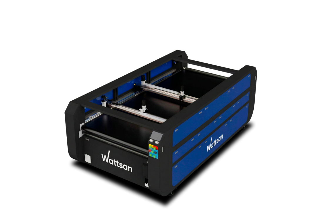 Превью 1 к Лазерный станок с двумя порталами Wattsan 1820 Conveyor PRO Dual для раскроя ткани