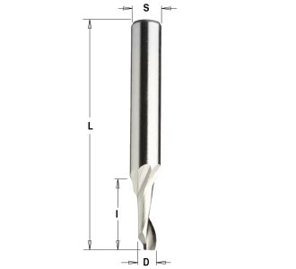 Фреза спиральная по алюминию HSS+Co Z1 S=8 D=4x12x60 RH