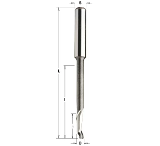 Фреза спиральная по алюминию HSS+Co Z1 S=8 D=5x18/35x80 RH